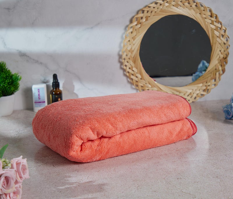 Krujyam Microfiber Large Bath Towels | (70x140) Extra Soft Plush & Quick Dry High Absorbency with Large Size Towels for Bathing (Pink, Pack of 1) - Image 4