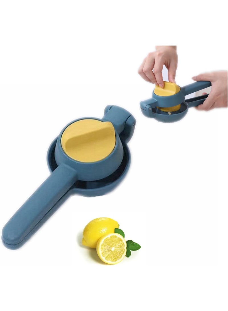 Heavy-Duty Manual Citrus Juicer – Handheld Lemon & Lime Squeezer for Fresh Juice Extraction, Easy-to-Use and Durable, Blue - Image 1