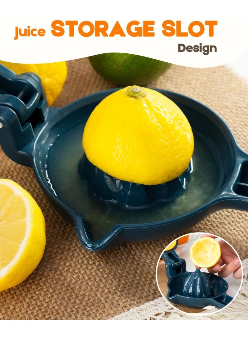 Heavy-Duty Manual Citrus Juicer – Handheld Lemon & Lime Squeezer for Fresh Juice Extraction, Easy-to-Use and Durable, Blue - Image 4
