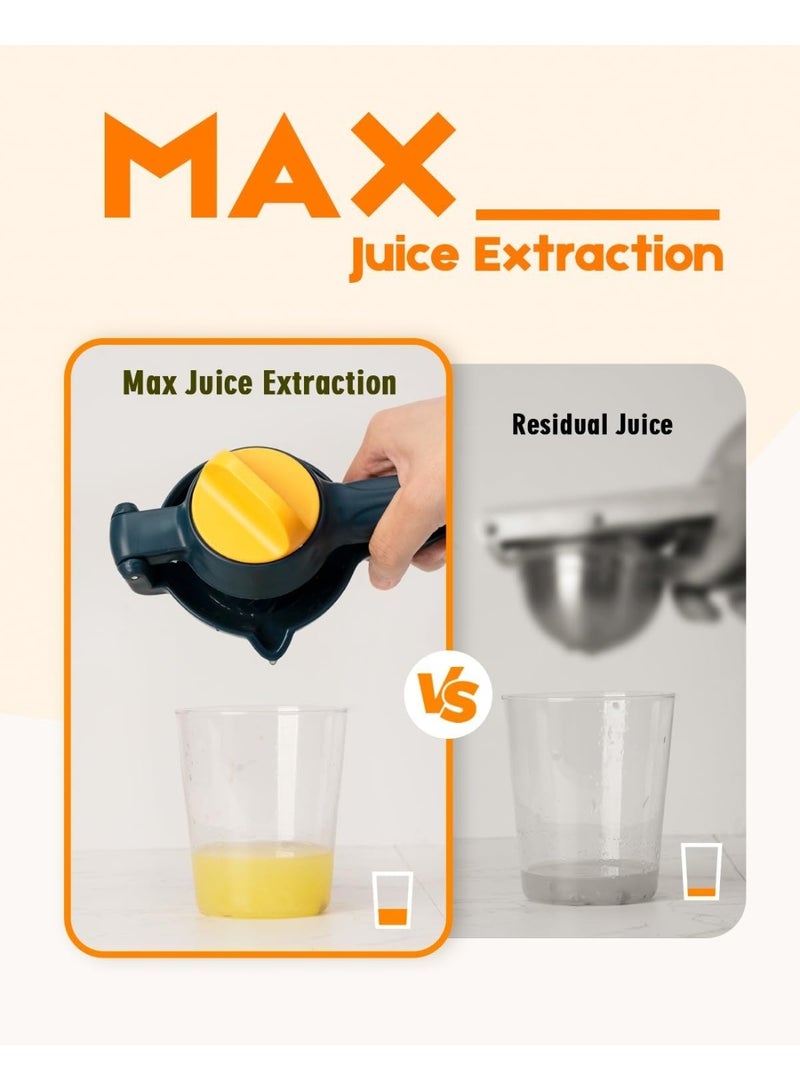 Heavy-Duty Manual Citrus Juicer – Handheld Lemon & Lime Squeezer for Fresh Juice Extraction, Easy-to-Use and Durable, Blue - Image 5