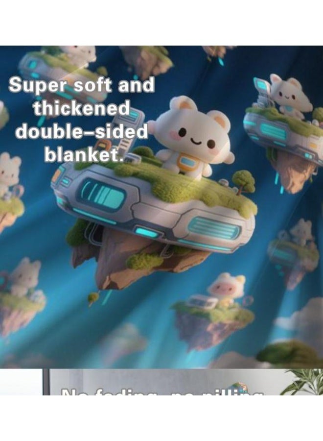 general Flannel thin blanket (warm and comfortable, suitable for sleep, gaming, dust removal and sandproof) 150cm*200cm - 576 - Image 5