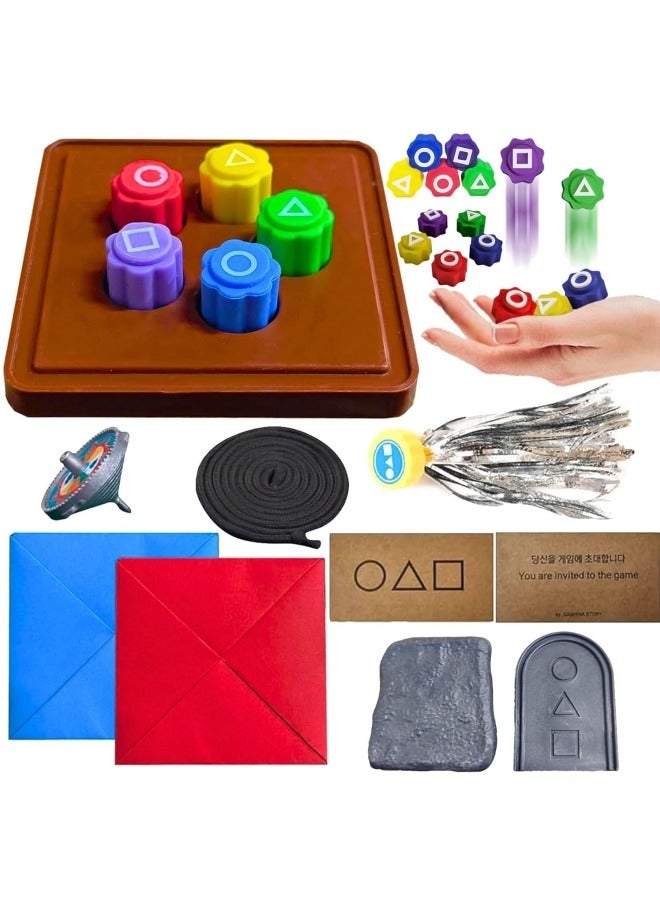 BUPY Korean Traditional Play Game, Korean Folk Game Set - Gong-gi, Biseokchigi, Jebi chagi, Paeng-y, DDAKJI Game Set, Family Travel Game (Set) - Image 1