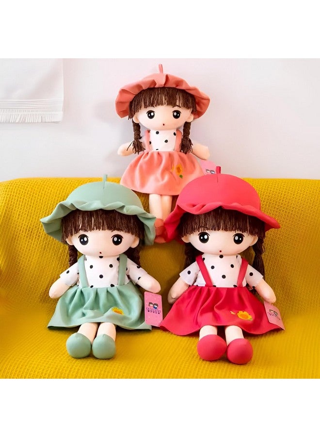 تيكلز دمية الأميرة تيكلز الناعمة مع قبعة محشوة من القطيفة للأطفال البنات (اللون: وردي، المقاس: 35 سم) - Image 3