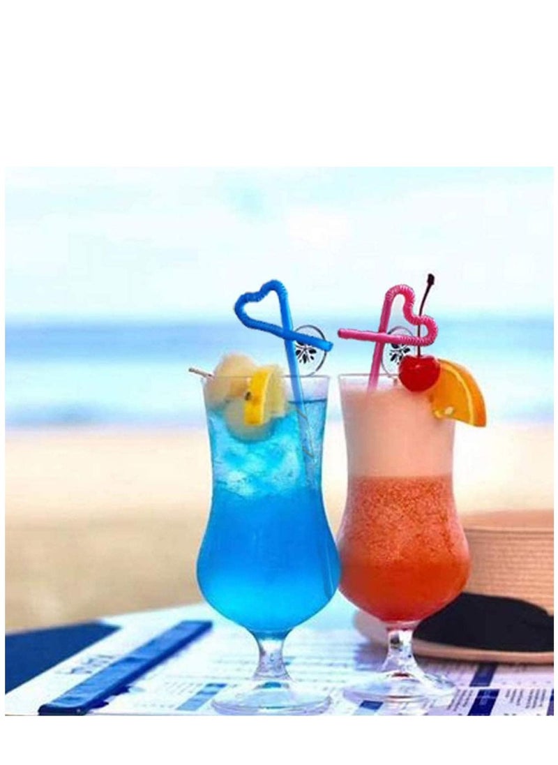 Y&D - 200 Pack Flexible Plastic, Straws Extra Long Colorful, Disposable Drinking Straws, Individual Package Party Multicolored - Image 1