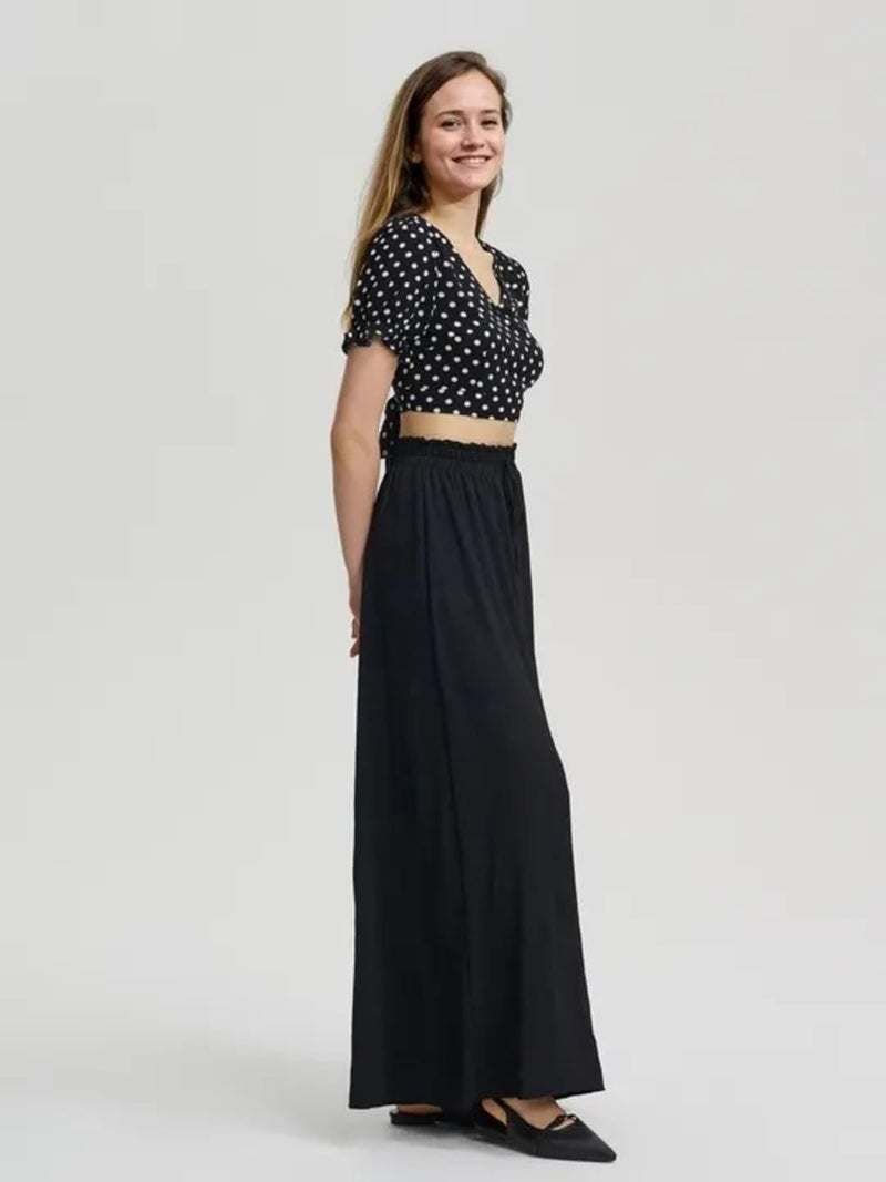 KOTTY Women's Solid Breathable Washed Black Pants(Black,L)-KTTWOMENSPANT675L - Image 2