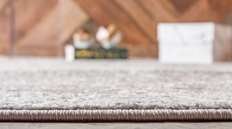 Unique Loom Trellis Frieze Collection Area Rug - Geometric (4' 1" x 6' 1", Light Gray/ Ivory) - Image 4