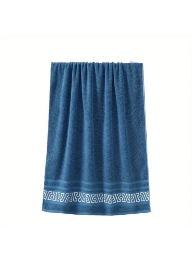 Vintage Dark Blue 32 Ply Heavyweight Cotton Towel 380 GSM Quick Dry Bath Gym Travel - Image 1