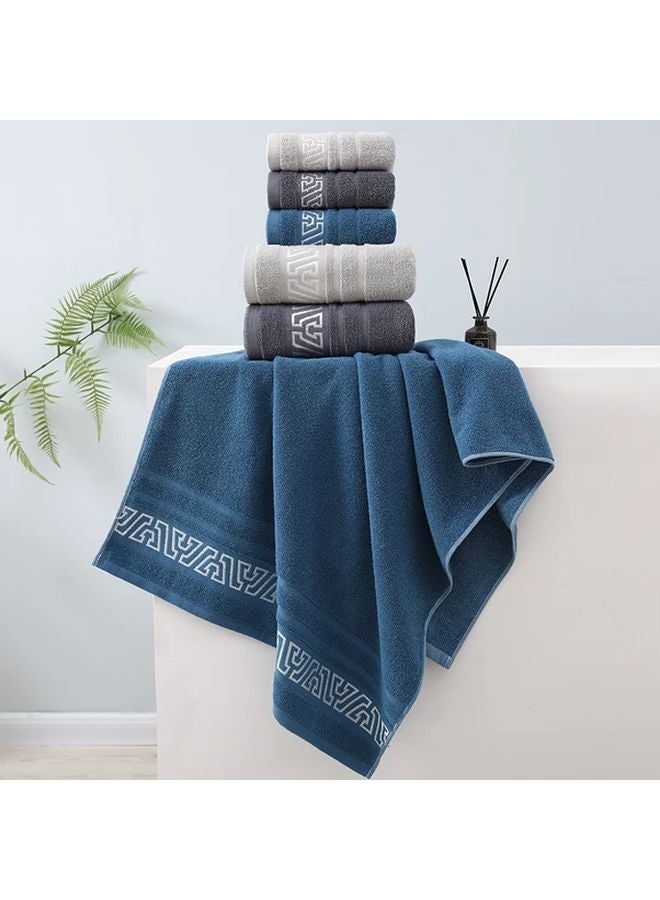 Vintage Dark Blue 32 Ply Heavyweight Cotton Towel 380 GSM Quick Dry Bath Gym Travel - Image 5