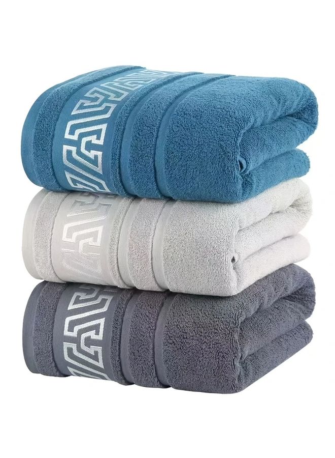 Vintage Dark Blue 32 Ply Heavyweight Cotton Towel 380 GSM Quick Dry Bath Gym Travel - Image 3