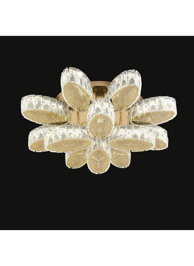 DANUBE HOME Tashir Flushmounts Ss+Crystal 70Cm Led Gold  - Image 4