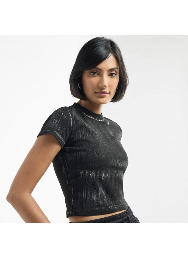 FAV All-Over Print Crew Neck T-shirt with Short Sleeves  - Image 1