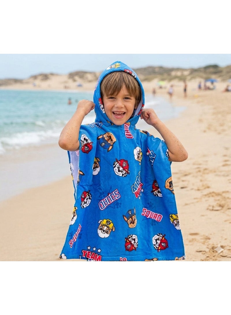 kids hooded poncho towel  paw patrol for boys and girls