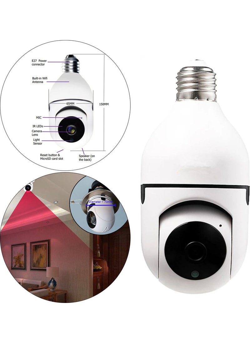 Smart Bulb Wifi Camera Home Surveillance IP Camera Night Vision Alarm (From Abroad) - pzsku/ZCAF29025FBC5F2C77414Z/45/_/1730722981/02192ecf-85a8-4431-94a9-f907c093aa93