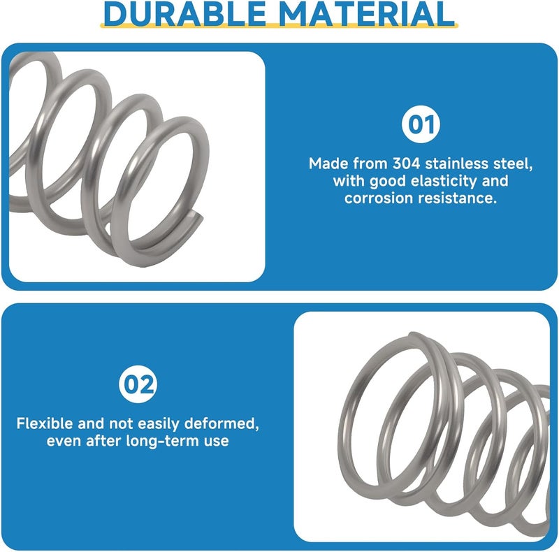 MUGLFPT (2-Pack) 38521 Self Closing Faucet Springs, Compatible with Intertap, Perlick, and Nukatap Forward Sealing Beer Faucets – Self Closing Beer Taps Spring Replacement Parts, Stainless Steel - Image 5