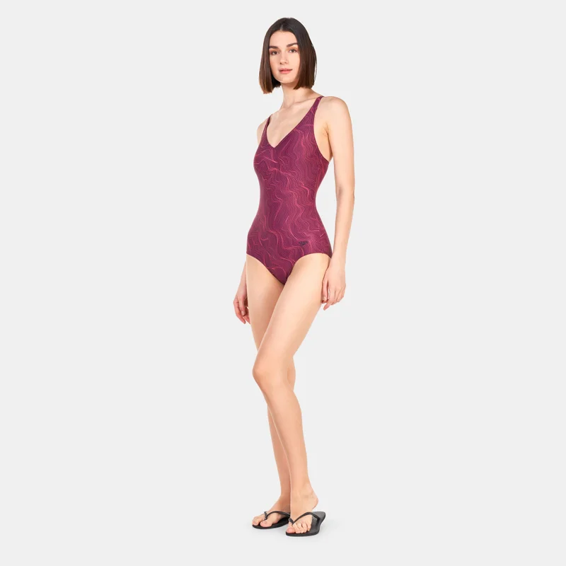 speedo Women's Printed Lexi One-Piece Swimsuit