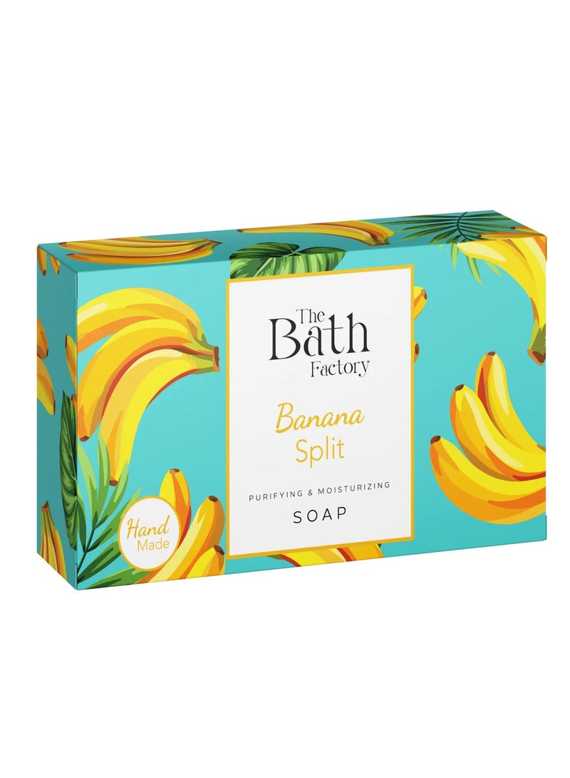 The Bath Factory Banana Split Soap, 80 g – Nourishing Cleanser for Smooth and Moisturised Skin - Image 1