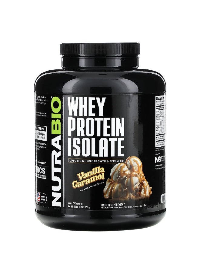 NutraBio NutraBio, Whey Protein Isolate, Vanilla Caramel , 5 lb (2,268 g)  - Image 1