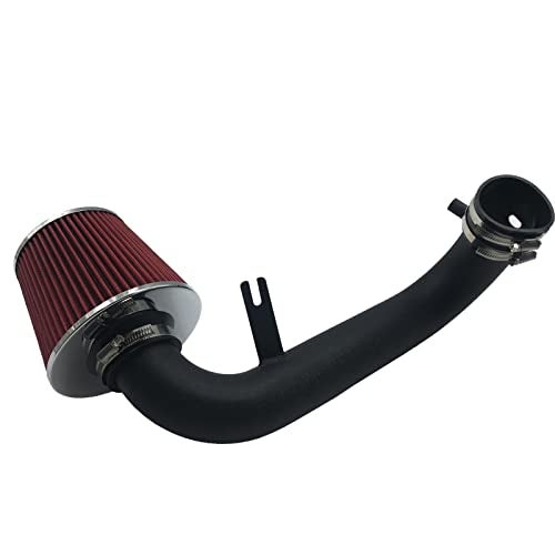 OBUYTO 25Inch Cold Air Intake System Kit Filter Compatible for Honda Civic DXLXEXGXVP ATMT 17L 20012005 ATMT Black Tube Red Filter - Image 1