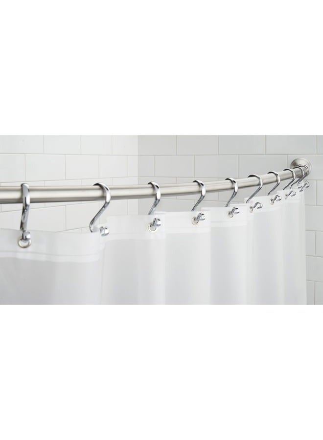 InterDesign Idesign 78970-Rb21 Curved Metal Shower Curtain Rod, Adjustable Customizable Curtain Rod For Bathtub, Stall, Closet, Doorway, 41-72 Inches, Brushed Stainless Steel - Image 5