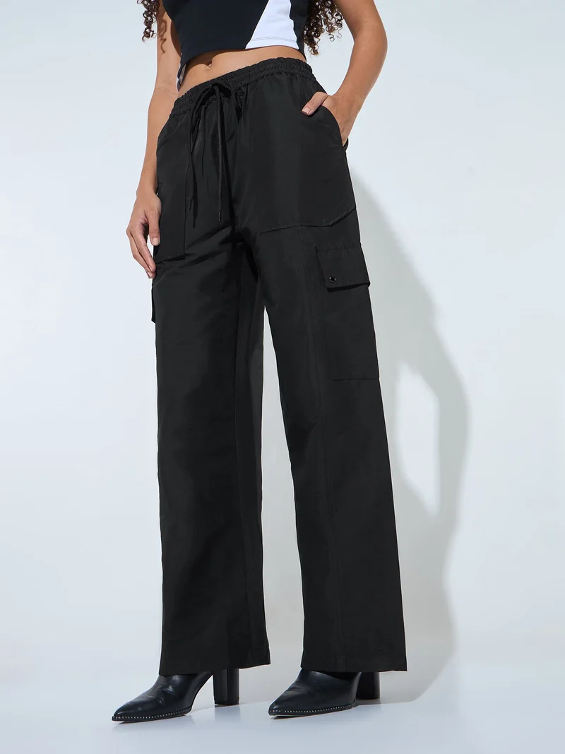 أوجيدر Black Baggy Fit Trouser