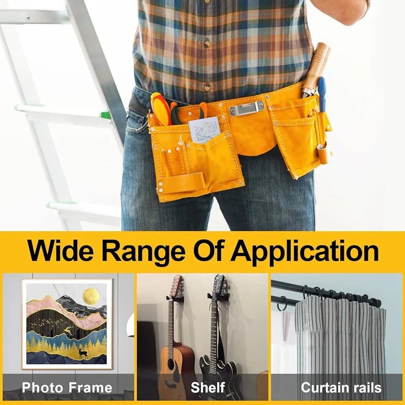 Homdum مطرقة مخلب 1/2 رطل ومسامير خرسانية 3 بوصة (75 مم) كومبو، مطرقة برأس مطروق بوزن 200 جرام مع مقبض فولاذي أنبوبي ناعم 1 قطعة ومسامير فولاذية صلبة 40 قطعة. - Image 4