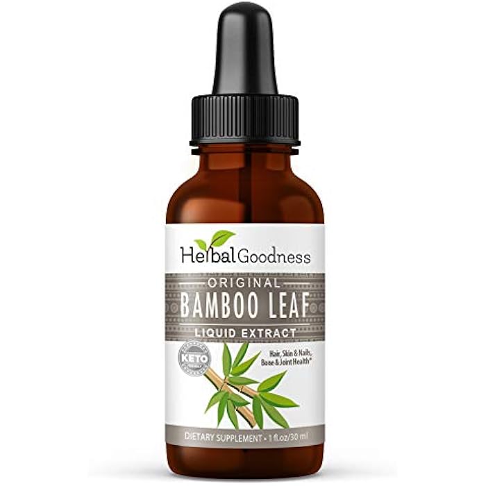 Herbal Goodness Herbal Papaya Bamboo Extract Liquid Collagen Silica Supplements 1oz - Silicio Organico - Organic Hair, Skin and Nails Vitamins Bamboo Leaves Extract - Strengthens Bone and Joints - 1 Bottle - Image 1