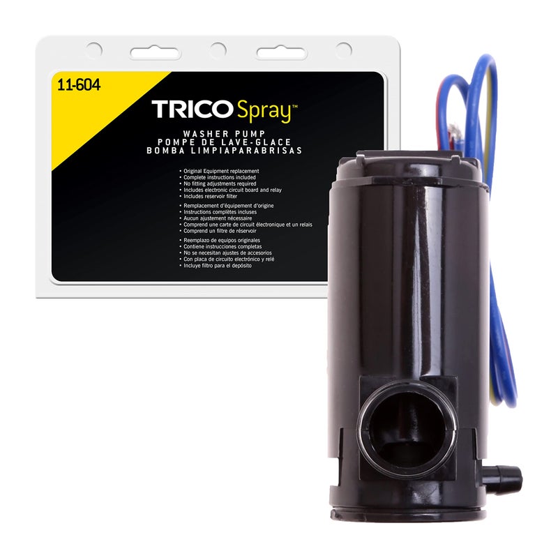TRICO Spray Windshield Washer Pump 11604 Fits Select Ford Honda Hyundai KIA Subaru and Toyota Model Years