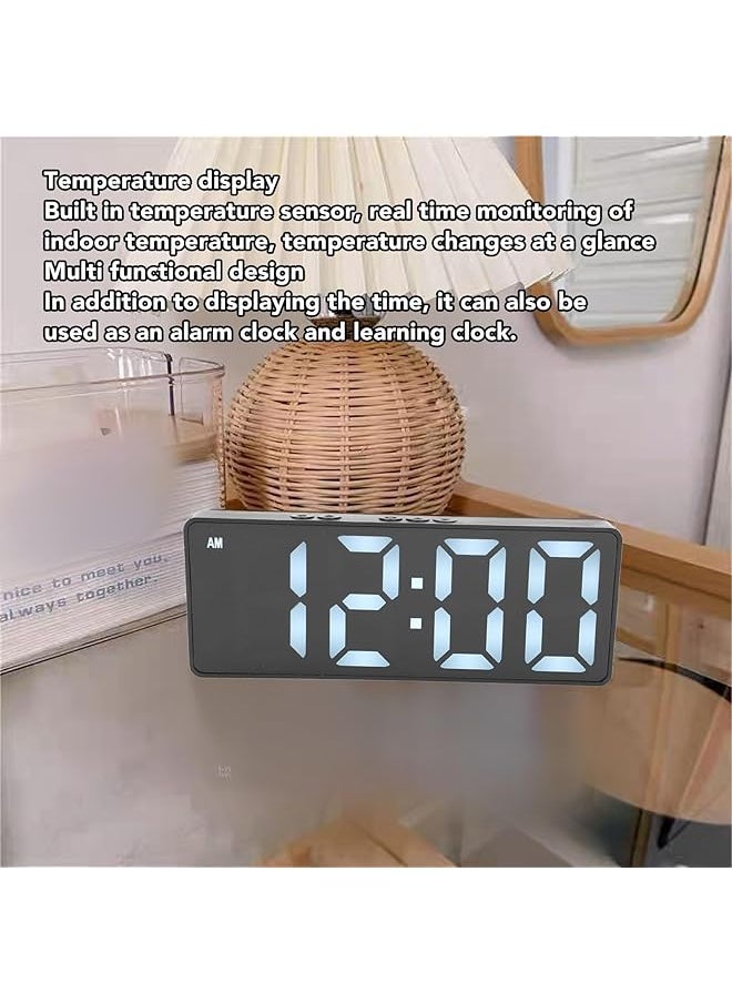 erorex - Digital Alarm Clock With Led Time Display Temperature Detect Voice Activated Brightness Adjustable Big Number Alarm Clock Easy To Use For Bedroom Bedside - Image 1