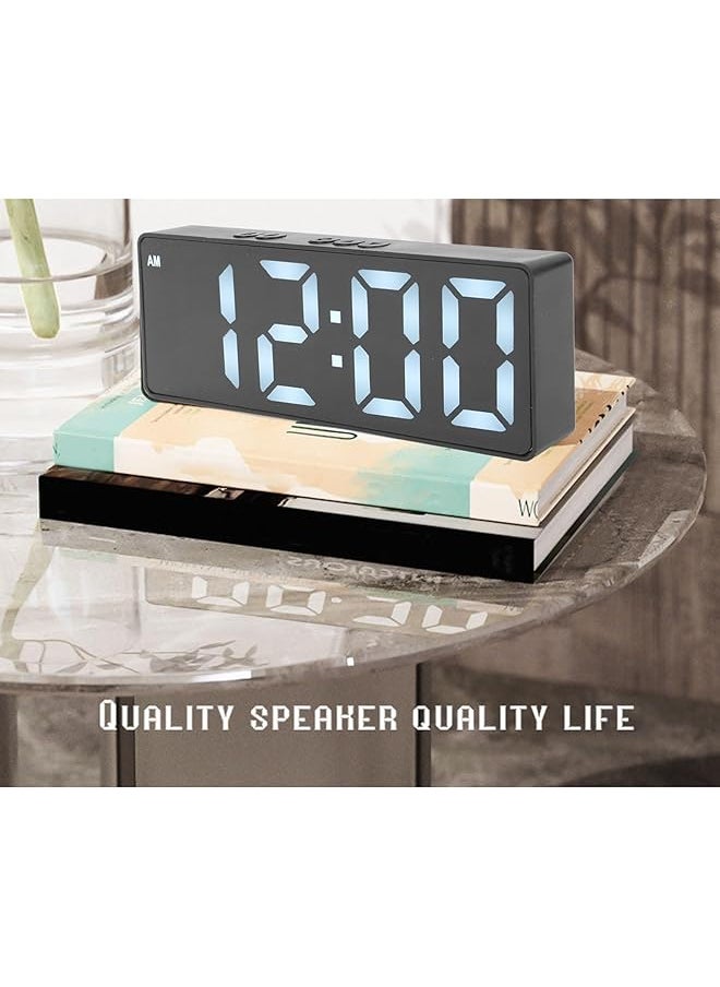 erorex - Digital Alarm Clock With Led Time Display Temperature Detect Voice Activated Brightness Adjustable Big Number Alarm Clock Easy To Use For Bedroom Bedside - Image 1