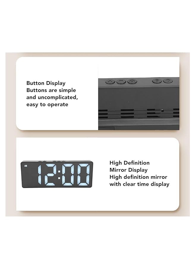 erorex - Digital Alarm Clock With Led Time Display Temperature Detect Voice Activated Brightness Adjustable Big Number Alarm Clock Easy To Use For Bedroom Bedside - Image 1