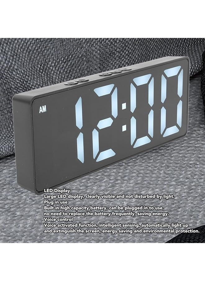 erorex - Digital Alarm Clock With Led Time Display Temperature Detect Voice Activated Brightness Adjustable Big Number Alarm Clock Easy To Use For Bedroom Bedside - Image 1