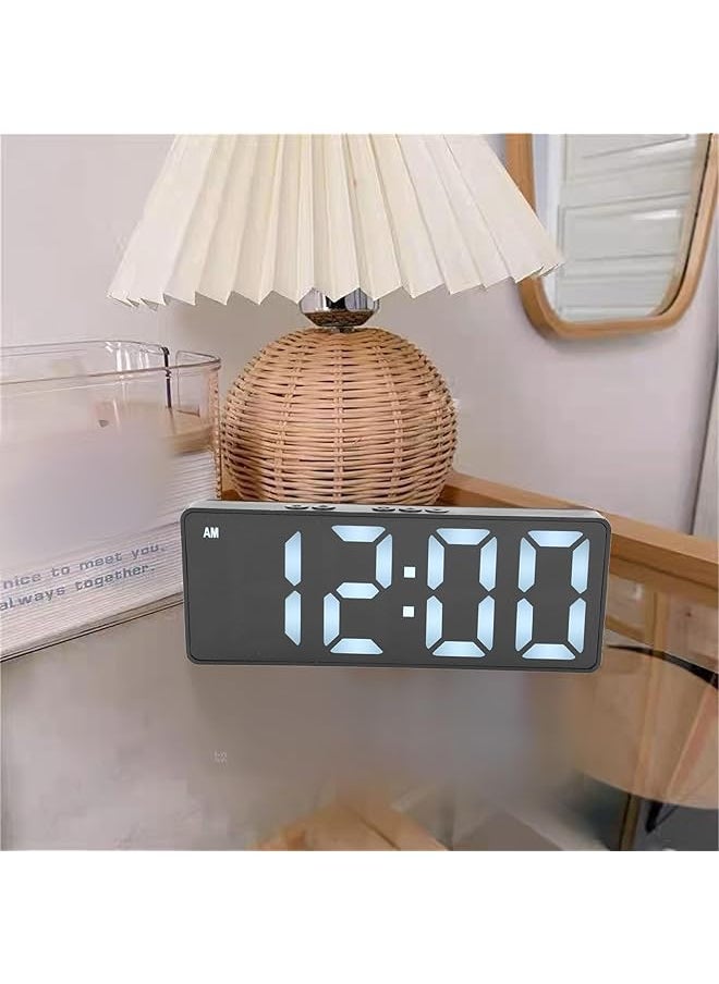 erorex - Digital Alarm Clock With Led Time Display Temperature Detect Voice Activated Brightness Adjustable Big Number Alarm Clock Easy To Use For Bedroom Bedside - Image 1