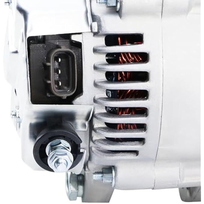 EnTurbo 13844N New Alternator Compatible with 99-03 Lexus RX300, 01-03 Toyota Highlander, 1999 2000 2001 2002 2003 00 02 V6 3.0L 12V 100Amp CW 6-Groove Pulley, 101211-7840 102211-0590 102211-0840 9662219-084 - Image 1