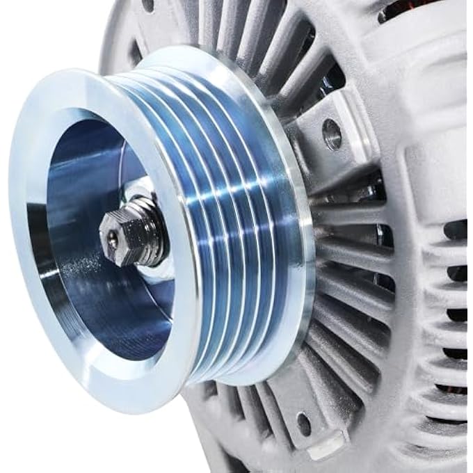 EnTurbo 13844N New Alternator Compatible with 99-03 Lexus RX300, 01-03 Toyota Highlander, 1999 2000 2001 2002 2003 00 02 V6 3.0L 12V 100Amp CW 6-Groove Pulley, 101211-7840 102211-0590 102211-0840 9662219-084 - Image 2