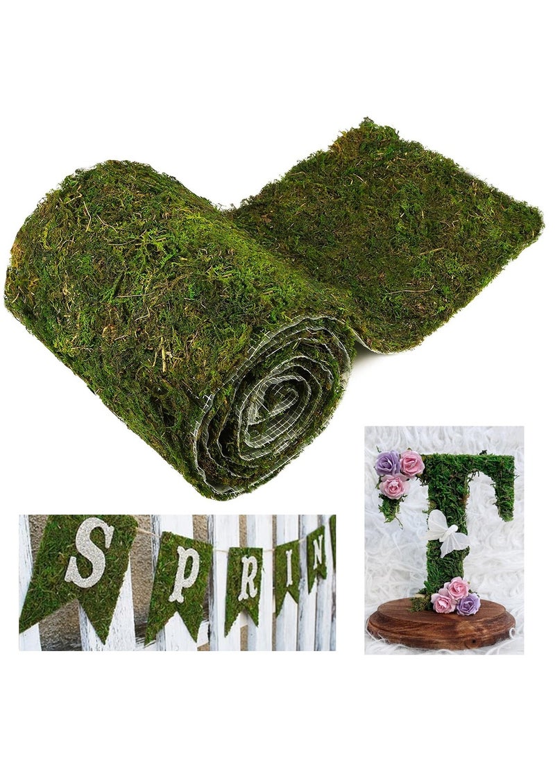 HomarKet Moss Roll, Dried Moss for Crafts, Moss Table Runner for Fairy Gardens, Wedding Woodland Decor, Preserved Moss Mat for Table Decoration (30X100CM/11.8X39.4INCH)  - Image 1