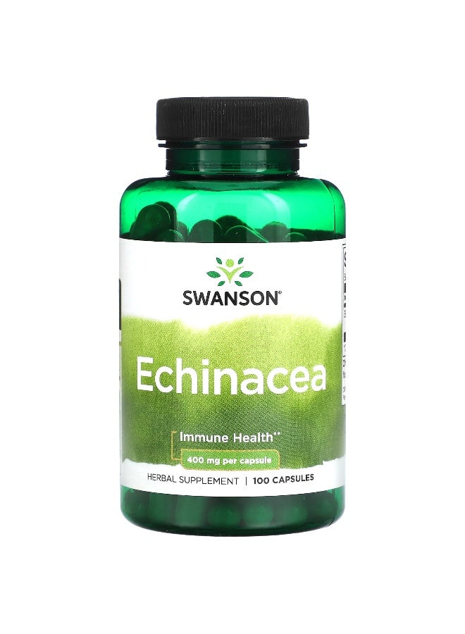 Swanson, Echinacea, 400 mg, 100 Capsules - Image 1