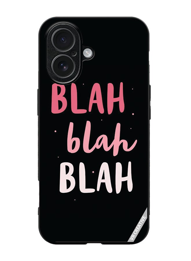 Protective Case Cover For Apple iPhone 17 Blah Blah Blah Design Multicolour