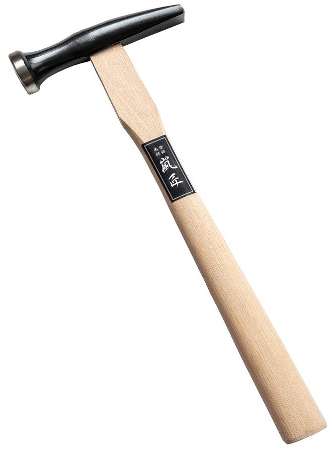 RANSHOU Sheet Metal Hammer 15.5 oz, Heavy Duty Forged Japanese Steel Head, Tinners Hammer Hand Tool for Flattening Metal, Wood Handle, Made in JAPAN - Image 1