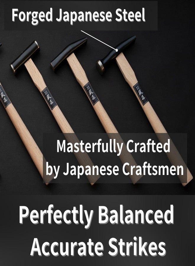 RANSHOU Sheet Metal Hammer 15.5 oz, Heavy Duty Forged Japanese Steel Head, Tinners Hammer Hand Tool for Flattening Metal, Wood Handle, Made in JAPAN - Image 3