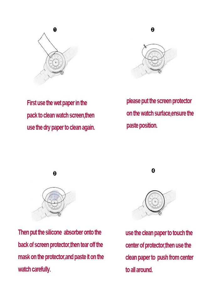 OCTelect Tempered Glass Screen Protector for 1.18inch/1.22/1.26/1.3/1.34/1.38/1.42/1.46/1.5/1.54/1.57/1.61/1.65inch Round Screen Smart Watch (1.3inch) - Image 4