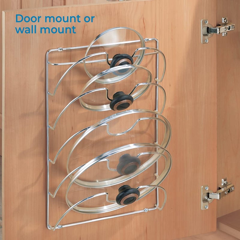 InterDesign iDesign Classico Kitchen Cabinet Storage Rack for Pot, Pan Lids, 10.80" L x 3.83" W x 16.76" H, Chrome - Image 5