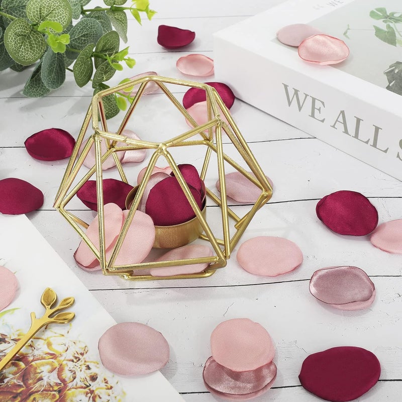 Whaline 300Pcs Silk Rose Petals Burgundy Maroon Flower Petals with Gift Box Artificial Scatter Flowers for Bridal Shower Romantic Night Wedding Aisle Table Centerpieces Reception Tables Decorations - Image 5