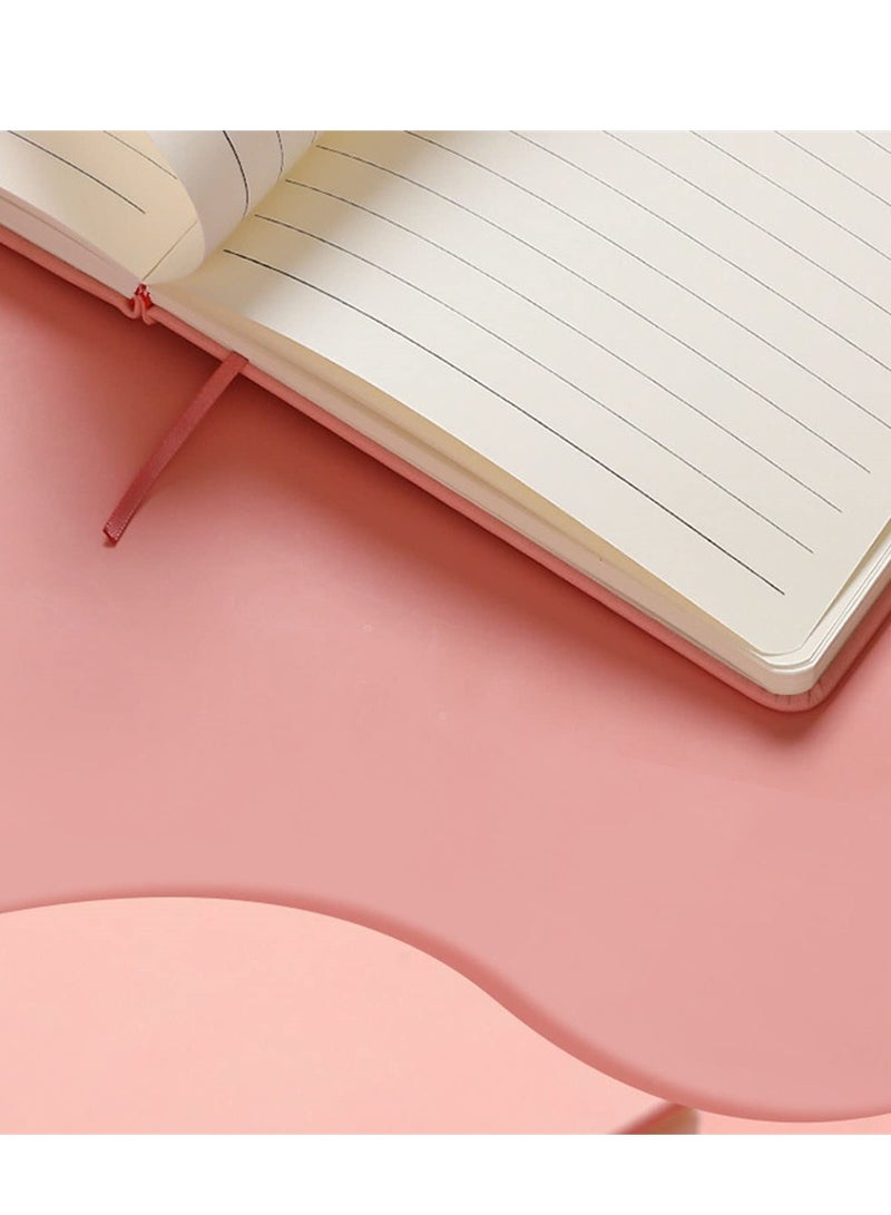 Luckam Lined Journal Notebook, Refillable Writing Journal for Women Faux Leather Hardcover Notebook A5 College Ruled 200 Pages Lay-Flat Personal Diary with Magnetic Buckle, Diary Sketchbook Gifts (Pink) - Image 4