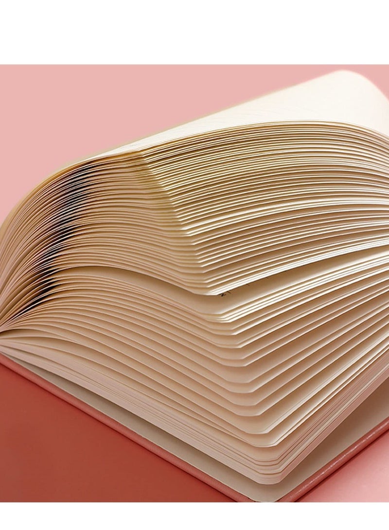 Luckam Lined Journal Notebook, Refillable Writing Journal for Women Faux Leather Hardcover Notebook A5 College Ruled 200 Pages Lay-Flat Personal Diary with Magnetic Buckle, Diary Sketchbook Gifts (Pink) - Image 5