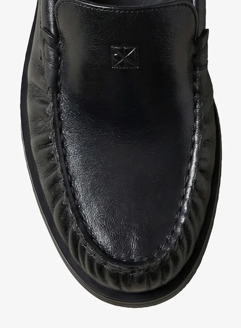 Calvin Klein  Thea - Leather Pleated Loafers for Women | Best Price UAE