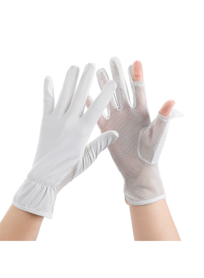 قفازات حماية من الأشعة فوق البنفسجية للصيف للنساء قفازات قيادة قابلة للفتح مع واقي من الشمس وقفازات شاشة تعمل باللمس - Image 2