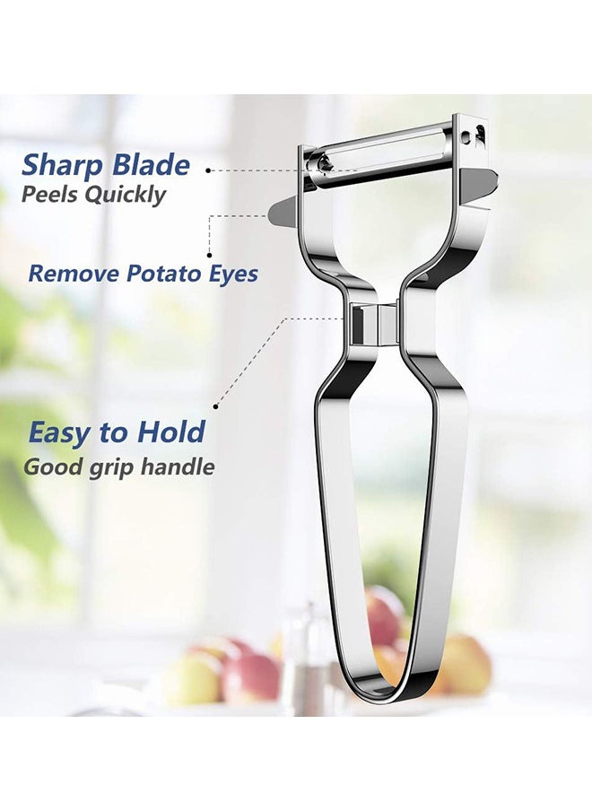 Depend - Stainless Steel Peeler For Vegetables And Fruits Vegetable Peeler Potato peelers Easy To Peel And Clean Premium Stainless Steel Peelers For Kitchen For Veggie Carrot Fruit - Image 1
