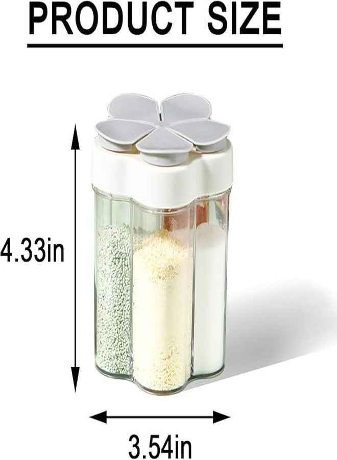 Vroxy Multifunctional 5 in 1 Spice Containers Seasoning Jars, Condiment Seasoning Bottle with Cover for Salt Candy Cruet Sugar (1) - Image 2