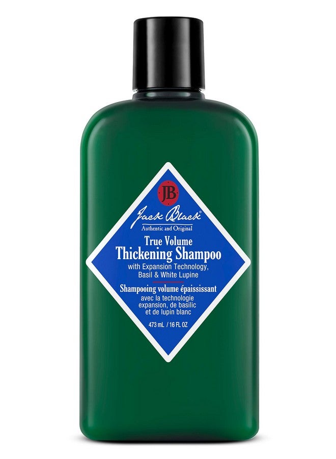 Jack Black True Volume Thickening Shampoo 16 Fl. Oz. Expansion Technology Basil & White Lupine Thickening Hair Products For Men & Women Sulfatefree Hair Shampoo - Image 1
