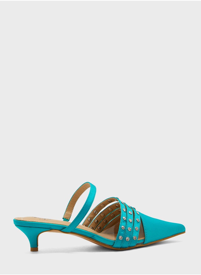Ginger - Strapped Heeled Mules - Image 1
